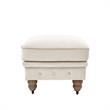 Londynn Cocktail Ottoman Beige Velvet 36L x 25W x 20H Button Tufted