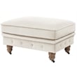 Londynn Cocktail Ottoman Beige Velvet 36L x 25W x 20H Button Tufted