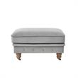 Londynn Cocktail Ottoman Gray Velvet 36L x 25W x 20H Button Tufted