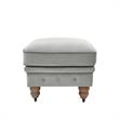 Londynn Cocktail Ottoman Gray Velvet 36L x 25W x 20H Button Tufted
