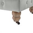 Londynn Cocktail Ottoman Gray Velvet 36L x 25W x 20H Button Tufted