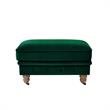 Londynn Cocktail Ottoman Hunter Green Velvet 36L x 25W x 20H Button Tufted