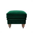 Londynn Cocktail Ottoman Hunter Green Velvet 36L x 25W x 20H Button Tufted