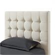 Blake Beds Beige Linen Twin Button Tufted