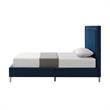 Tristan Beds Navy Velvet Twin Nailhead Trim