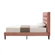 Blake Beds Blush Velvet Twin Button Tufted