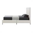 Tristan Beds White Leather PU Twin Nailhead Trim