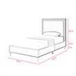 Tristan Beds White Leather PU Twin Nailhead Trim