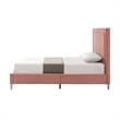 Tristan Beds Blush Velvet Twin Nailhead Trim