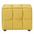 Gannon Ottomans Yellow Velvet  Upholstered Piping Trim