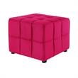 Gannon Ottomans Pink Velvet  Upholstered Piping Trim