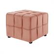 Gannon Ottomans Light Pink Velvet  Upholstered Piping Trim