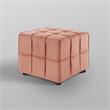 Gannon Ottomans Light Pink Velvet  Upholstered Piping Trim