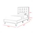 Blake Beds Blush Velvet Full Button Tufted