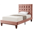 Blake Beds Blush Velvet Full Button Tufted