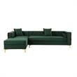 Levi Sofas Hunter Green Velvet 70L x 115W x 30H Gold Nailhead Trim Button Tufted