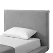 Lyle Beds Grey Linen Twin Upholstered Walnut Tapered Legs