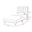 Blake Beds Navy Velvet Full Button Tufted