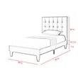 Blake Beds Light Gray Linen Full Button Tufted