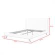 Lyle Beds Charcoal Linen Queen Upholstered Walnut Tapered Legs
