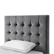 Blake Beds Gray Velvet Full Button Tufted