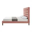 Blake Beds Blush Velvet Queen Button Tufted
