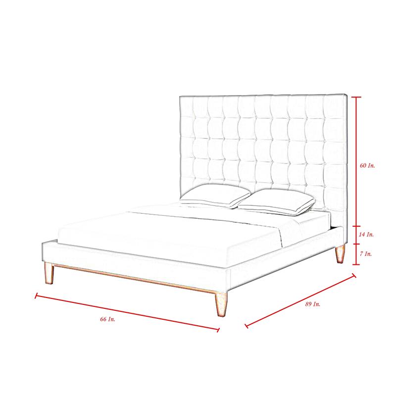 Blake Beds Blush Velvet Queen Button Tufted