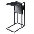 Axl End Tables Black And Black 2 USB Charging Ports 2 Outlets Power Plug