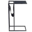 Axl End Tables Black And Black 2 USB Charging Ports 2 Outlets Power Plug