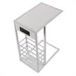 Arian End Tables White And White Magazine Holder 2 USB Charging Ports