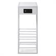 Arian End Tables White And White Magazine Holder 2 USB Charging Ports