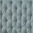 Aubriana Bed Sea Blue Linen Queen Button Tufted Headboard Wingback