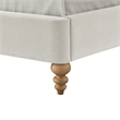 Aubriana Bed Cream White Linen King Button Tufted Headboard Wingback