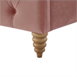 Calliope Bed Blush Velvet Twin Diamond Tufted Headboard and Footboard