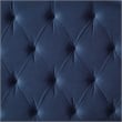 Calliope Bed Navy Velvet Queen Diamond Tufted Headboard and Footboard