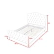 Calliope Bed Light Blue Velvet King Diamond Tufted Headboard and Footboard