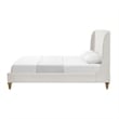 Kataleya Bed Cream White Linen Twin Wingback Upholstered