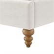 Kataleya Bed Cream White Linen Twin Wingback Upholstered