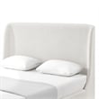 Kataleya Bed Cream White Linen Twin Wingback Upholstered