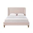 Kataleya Bed Pink Linen King Wingback Upholstered
