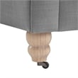 Londynn Club Chair Fabric Light Grey Linen Button Tufted Rolled Sinuous Springs