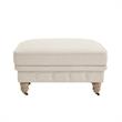 Londynn Cocktail Ottoman Beige Linen Button Tufted Sinuous Springs