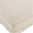 Londynn Cocktail Ottoman Beige Linen Button Tufted Sinuous Springs