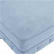 Londynn Cocktail Ottoman Light Blue Linen Button Tufted Sinuous Springs
