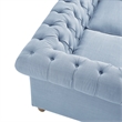 Londynn Sofa Light Blue Linen Button Tufted Rolled Arm Sinuous Springs