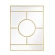 Ally Kallie Rectangular Glass Gold Polished Accent Wall Mirror