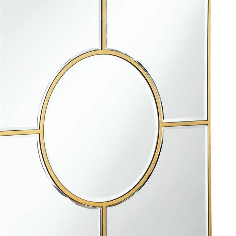 Ally Kallie Rectangular Glass Gold Polished Accent Wall Mirror