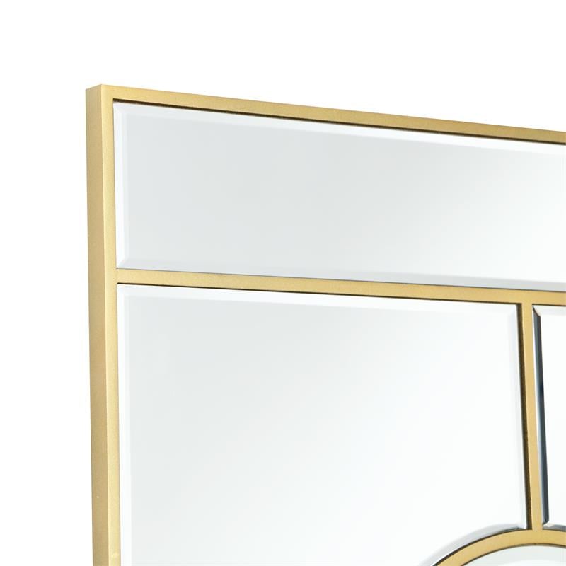 Ally Kallie Rectangular Glass Gold Polished Accent Wall Mirror