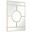 Ally Kallie Rectangular Glass Gold Polished Accent Wall Mirror