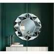 Bonnie Lailah Round Wall Mounted Mirror Accent Beveled Glass